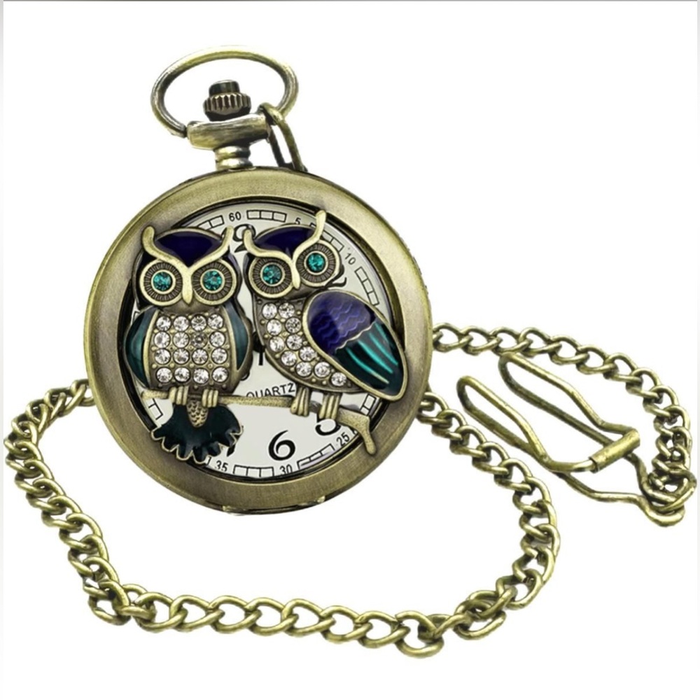 Invicta Mens Owl Pocket Watch NWT
